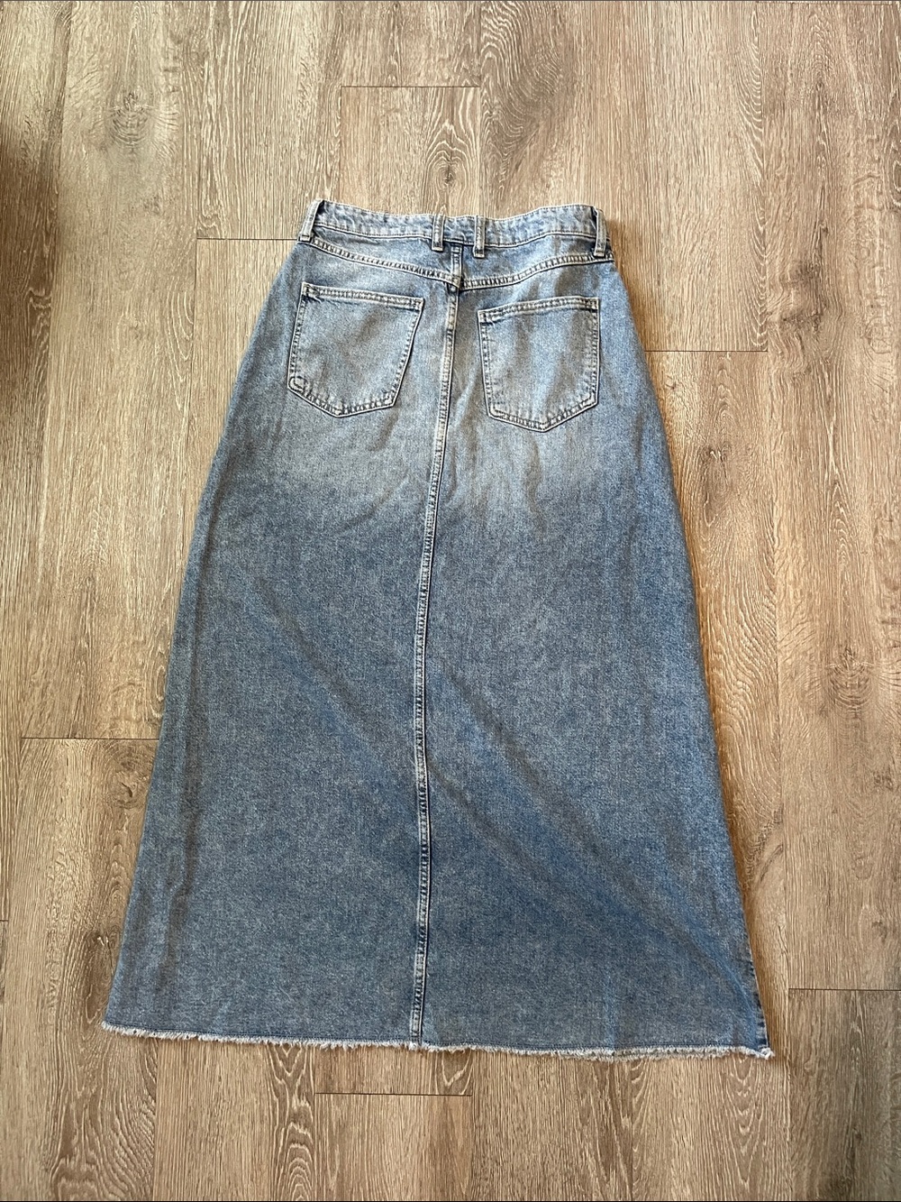 We The Free Come As You Are Denim Maxi Skirt Jean size 6 boho free people - Picture 7 of 7